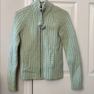 100% Lambs wool zip sweater